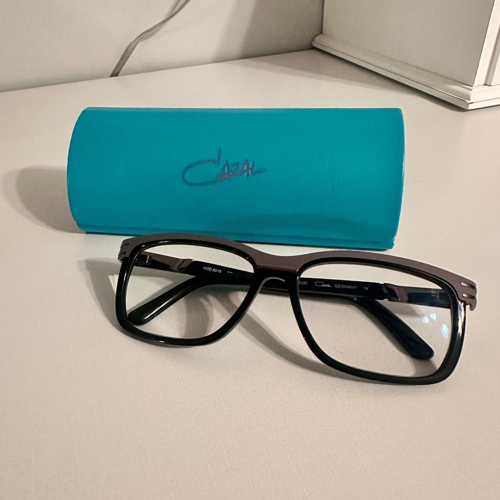 Mens Cazal 6016 Eyeglasses color 002 Titanium 56-15-140 black and grey